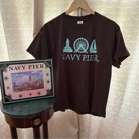 NAVY PIER COMBO - Delta Magnum Weight Logo T-Shirt and Commemorative Frame - Picture 5 of 9